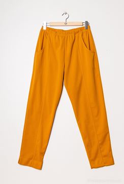 Picture of PLUS SIZE MUSTARD STRETCH TAILORED TROUSERS